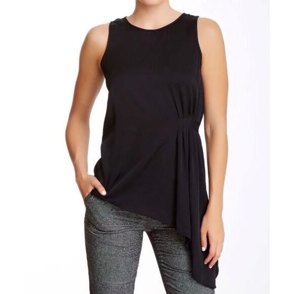 Trina Turk Silk Asymmetrical Tank - Picture 1 of 9
